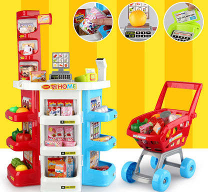 Deluxe Supermarket Toy Set with Shopping Trolley