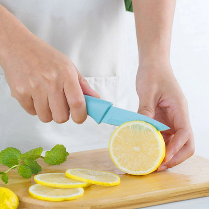 7 PCS Deluxe Eco-friendly Pastel Colourful Kitchen Utensil Knife Cutting Board Set