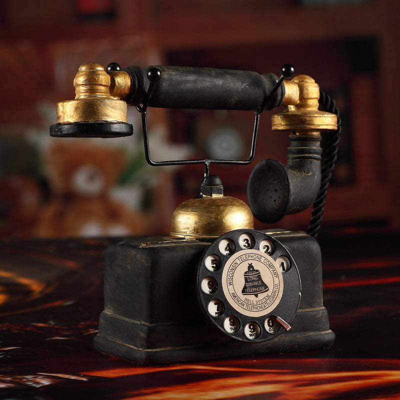 Vintage Telephone Retro Decor Antique Model Classic Ornament Decoration