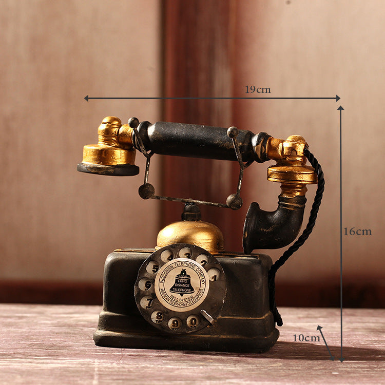 Vintage Telephone Retro Decor Antique Model Classic Ornament Decoration