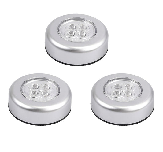 3 x Touch Control Night Light 4 LED Round Lamps