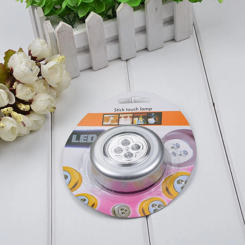 Touch Control Night Light 4 LED Round Lamp