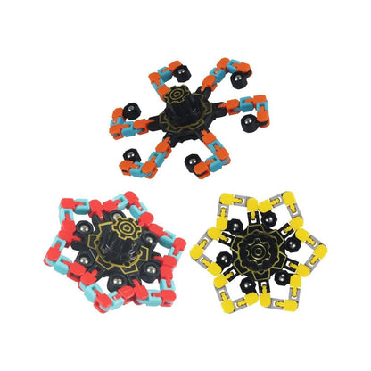 4-Piece Fidget Pack Magic Gyro Spinner Rubik's Cube Puzzle Pop It Educational Toy Set