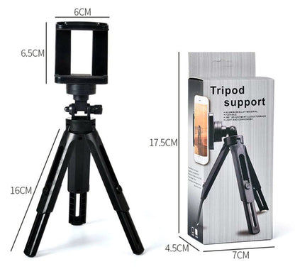 Adjustable Mini Desktop Tripod with Phone Mount