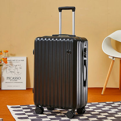 2-Piece Designer Standard Cabin Carry-On Luggage Suitcase Set (Black)