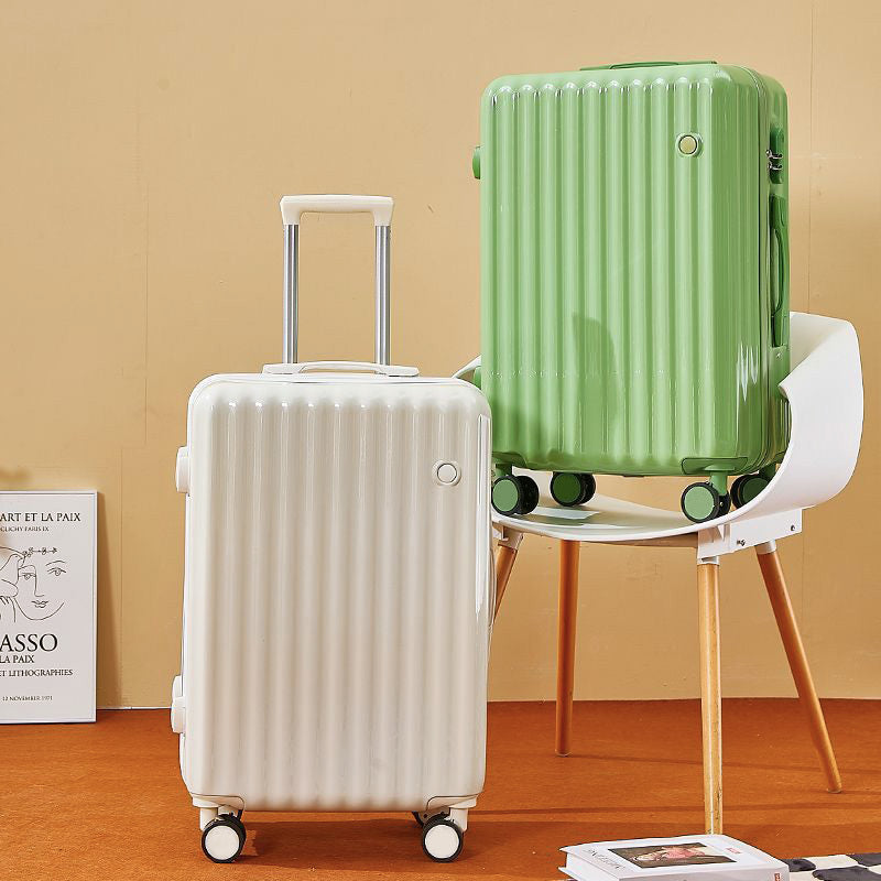 2-Piece Designer Standard Cabin Carry-On Luggage Suitcase Set (Green)