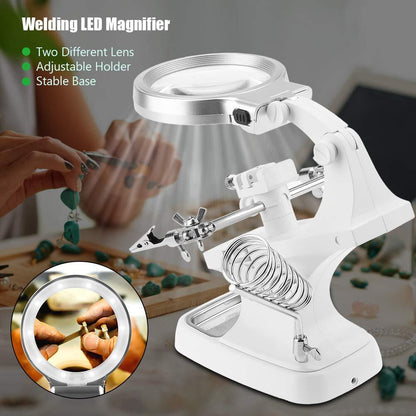 LED Magnifying Lamp Desk Light & Magnifier