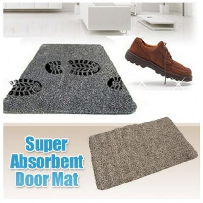 Super Absorbent Clean Step Mat Microfibre Doormat Traps Dirt Water (Dark Grey)