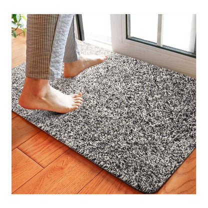 Super Absorbent Clean Step Mat Microfibre Doormat Traps Dirt Water (Dark Grey)