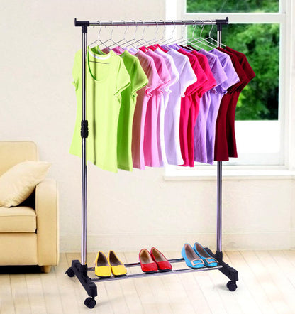 Portable Stainless Steel Clothes Organizer Hanger Rack Garment Coat Cloth Dryer