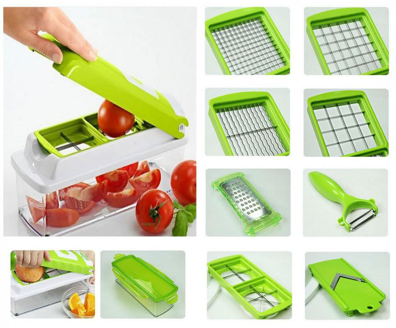 Vegetable Fruit Dicer Slicer Food Processor Cutter 12 Piece Set