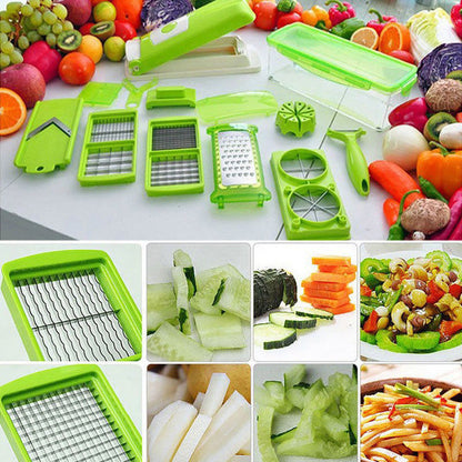 Vegetable Fruit Dicer Slicer Food Processor Cutter 12 Piece Set