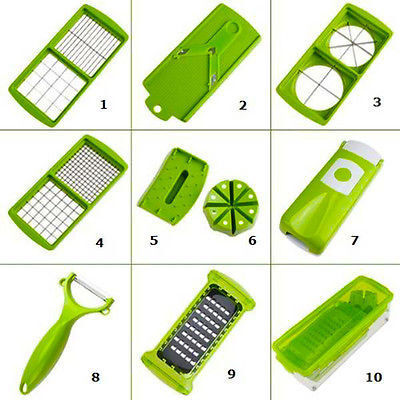 Vegetable Fruit Dicer Slicer Food Processor Cutter 12 Piece Set