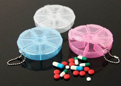 Blue 7 Day Pill Organizer Storage Box Medication Holder