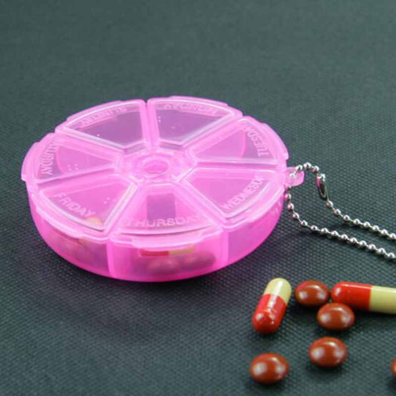 Pink 7 Day Pill Organizer Storage Box Medication Holder