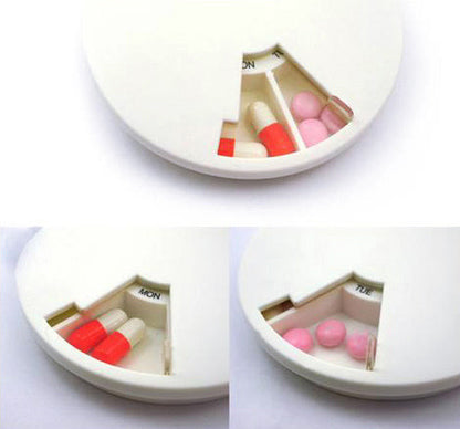 7 Day Medication Organizer Tablet Storage Pill Box Holder