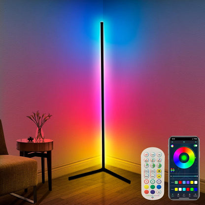 Smart Magic RGB LED Corner Floor Lamp Colour Changing Ambient Light