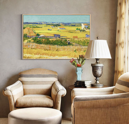 The Harvest Painting by Van Gogh Print Canvas Wall Art - 70cm x 50cm