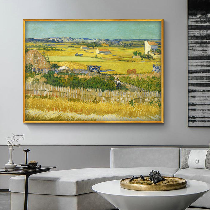 The Harvest Painting by Van Gogh Print Canvas Wall Art - 70cm x 50cm