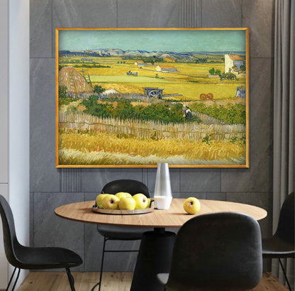 The Harvest Painting by Van Gogh Print Canvas Wall Art - 70cm x 50cm