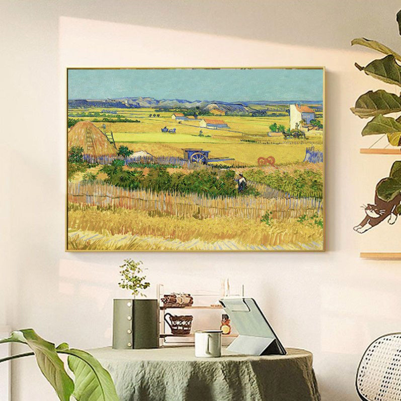 The Harvest Painting by Van Gogh Print Canvas Wall Art - 70cm x 50cm