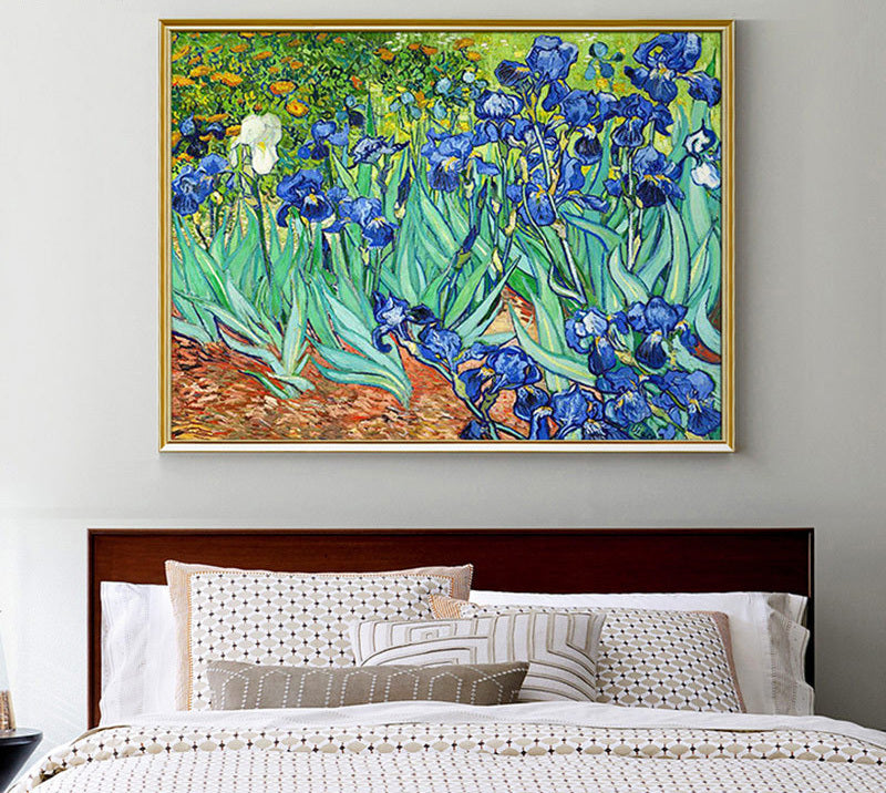 Irises Painting by Van Gogh Print Canvas Wall Art - 60cm x 40cm