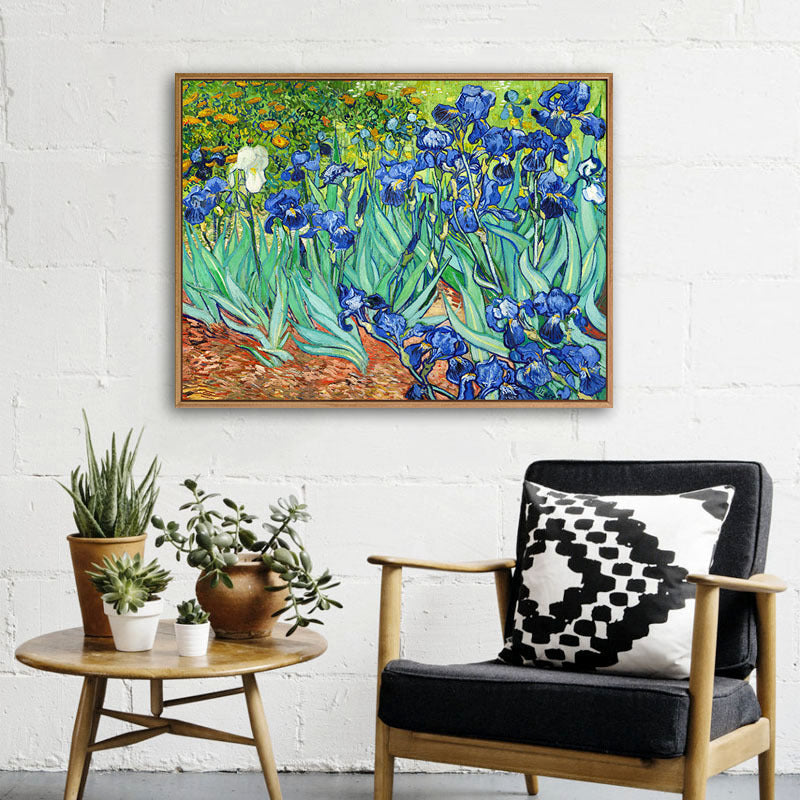 Irises Painting by Van Gogh Print Canvas Wall Art - 60cm x 40cm