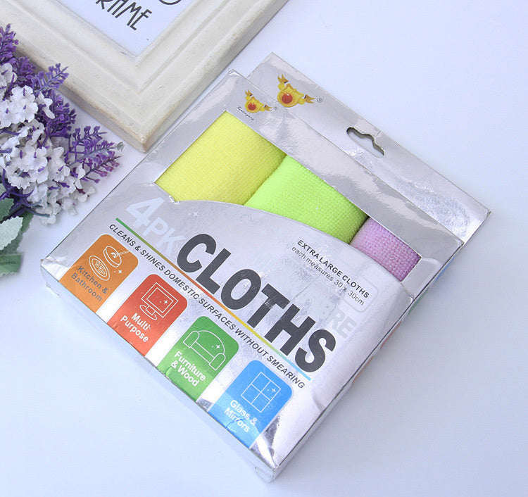 4-Pack Premium Microfibre Magic Cleaner Cleaning Cloths