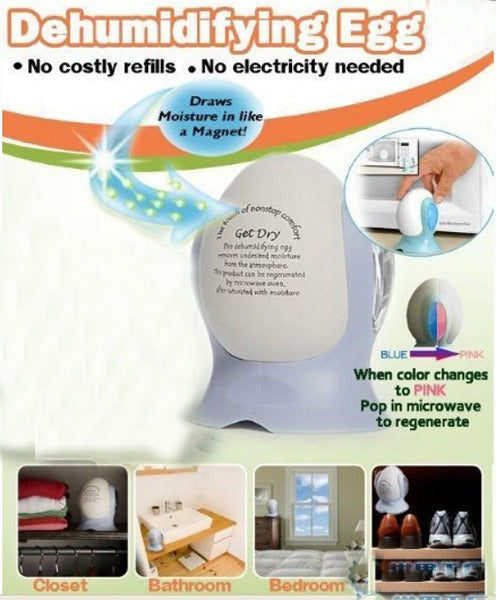 Dehumidifying Egg Portable Wireless Dehumidifier