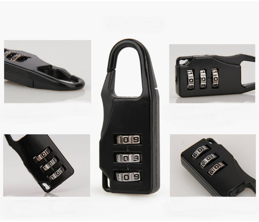 5 x Combination Locks Bags Suitcase Lockers Luggage Padlocks (Black)