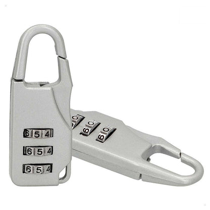 5 x Combination Locks Bags Suitcase Lockers Luggage Padlocks (Silver)