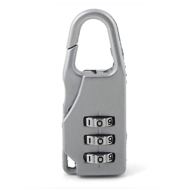 5 x Combination Locks Bags Suitcase Lockers Luggage Padlocks (Silver)