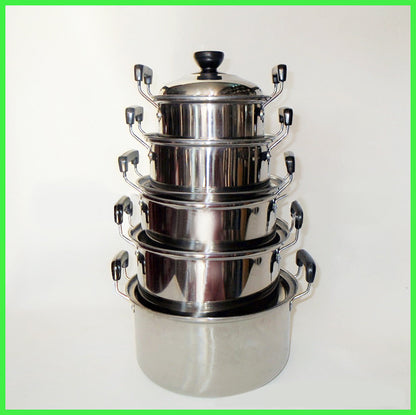 5-Piece Stainless Steel Pots Cookware Set