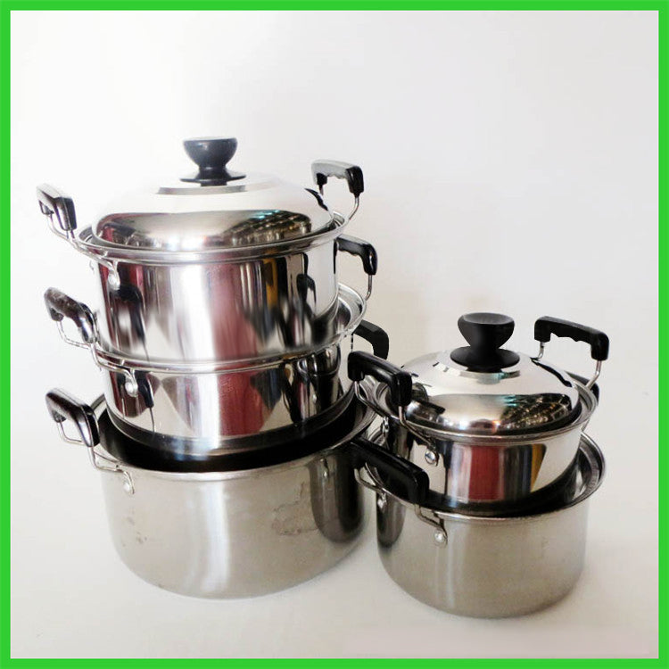 5-Piece Stainless Steel Pots Cookware Set