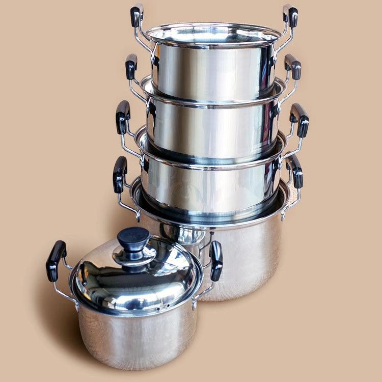 5-Piece Stainless Steel Pots Cookware Set