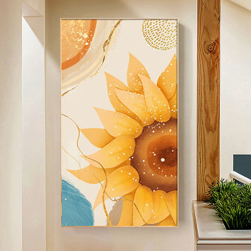 Large Floral Painting Framed Canvas Wall Art - 100cm x 50cm