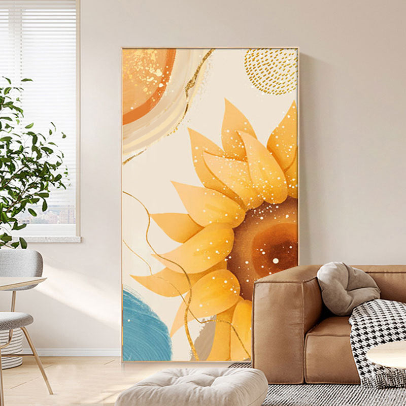 Large Floral Painting Framed Canvas Wall Art - 100cm x 50cm