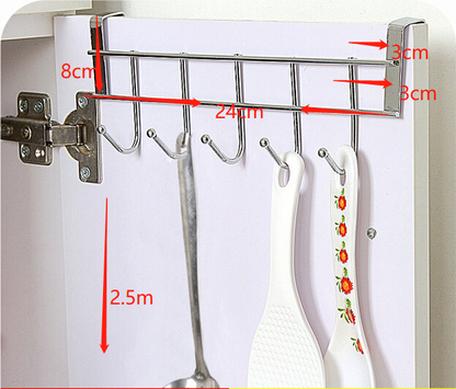 3 x Large 5 Hook Over Door Hanger Hanging Racks