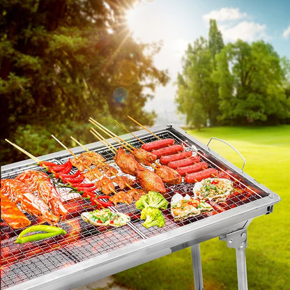 Stainless Steel BBQ Charcoal Grill Roaster Barbecue