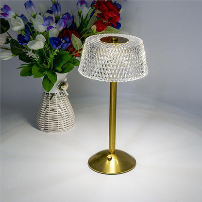 Luxe Diamond Crystal Table Lamp Touch-Dimmable LED Rechargeable Night Light