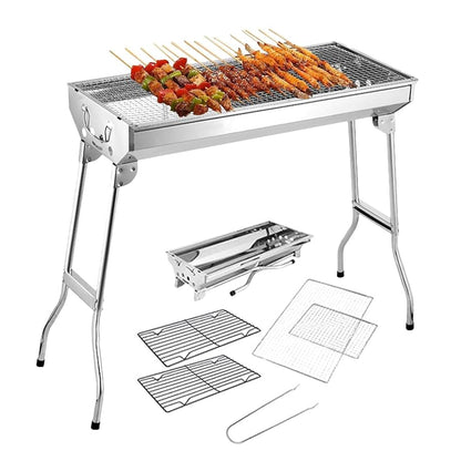 Stainless Steel BBQ Charcoal Grill Roaster Barbecue