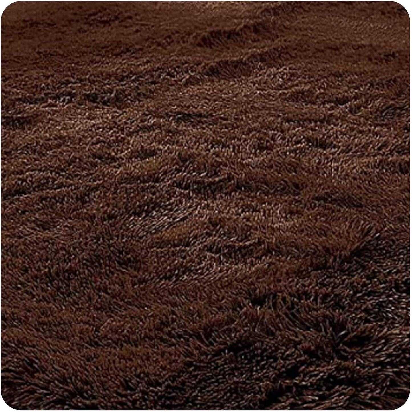 Large Soft Shag Rug Carpet Mat (Chocolate, 230 x 160)