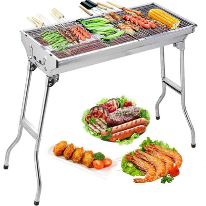Stainless Steel BBQ Charcoal Grill Roaster Barbecue