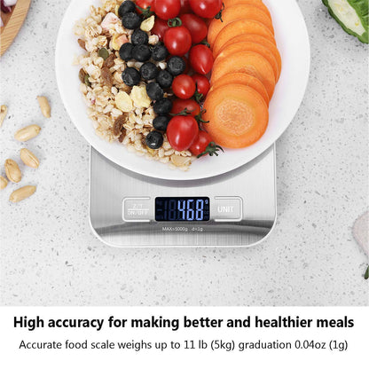 5kg Digital Precision Kitchen Postal Platform Scale Stainless Steel