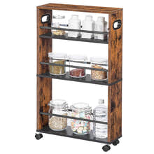 Ace Rustic Wood Rolling Storage Utility Cart Organizer Shelf Trolley
