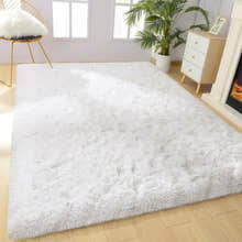 Large Soft Shag Rug Carpet Mat (Cream White, 230 x 160)