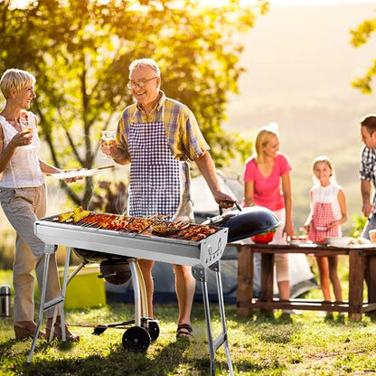 Stainless Steel BBQ Charcoal Grill Roaster Barbecue