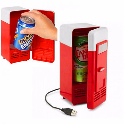 USB Heating & Cooling Mini Fridge Warmer/ Cooler (Red)