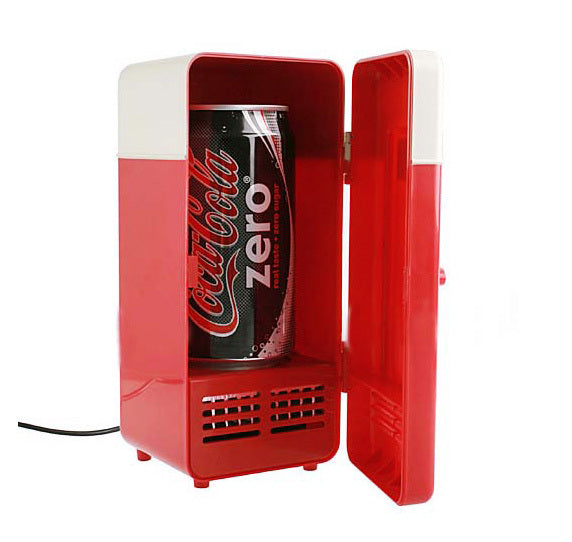 USB Heating & Cooling Mini Fridge Warmer/ Cooler (Red)