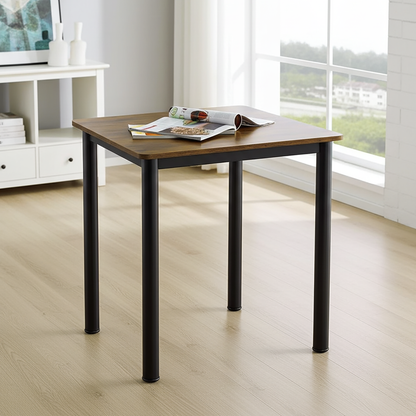 Foundry Industrial Rustic Wood & Metal Square Bar Dining Table